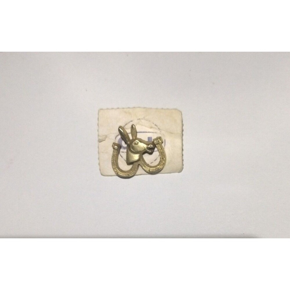Vintage 1960s GULF Oil Gasoline Donkey/Horseshoe - DEMOCRATIC PARTY Lapel Pin
